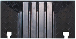 Kabelbrücke 4K Endstück Vollgummi, schwarz