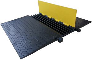 Kabelbrücke 5K Vollgummi, schwarz/gelb LxBxH: 800 x 1150x 45 mm Be