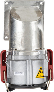 CEE Hochstrom Anbaudose abgewinkelt 200A 5P 5h IP67 C-Line mit Schraub