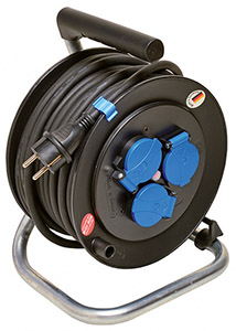 Kabeltrommel 50m H07RN-F3G1,5 3 Schutzkontaktsteckdosen 16A 2P+E 230V