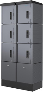 Pedelecsäule CUBE 6 Ladefächer PIN-Verriegelung